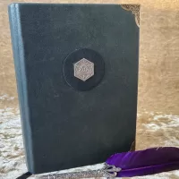 Notebook Journal Dungeons and Dragons Dragon Metal Lone Wolf for Dnd and Pathfinder Notes Vegan Leather