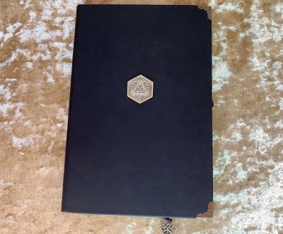 Notebook Journal for Dungeons and Dragons Vegan Leather Matte Black D20 Diary for Dnd and Pathfinder Notes - Image 2