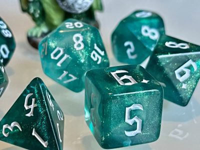 Oceans Spirit (Teal) Polyhedral Dice for RPG Games like Dungeons and Dragons and Pathfinder. DnD Gifts RPG Gift - Image 3