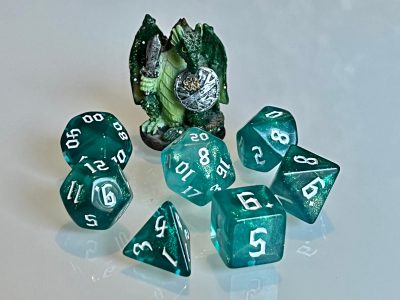 Oceans Spirit (Teal) Polyhedral Dice for RPG Games like Dungeons and Dragons and Pathfinder. DnD Gifts RPG Gift - Image 5