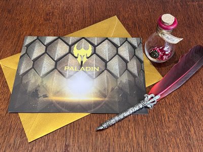 Paladin Greeting Card A5 with Gold Metallic Envelope Dungeons and Dragons.