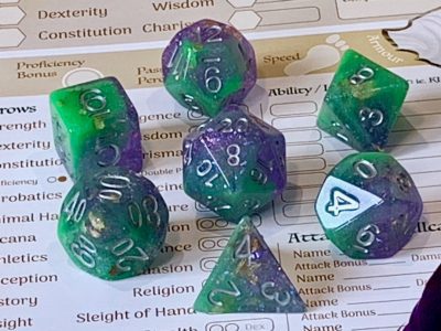 Poisoned Chalice Polyhedral Dice for RPG Games like Dungeons and Dragons and Pathfinder. DnD Gifts RPG Gift - Image 2