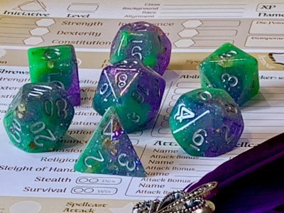 Poisoned Chalice Polyhedral Dice for RPG Games like Dungeons and Dragons and Pathfinder. DnD Gifts RPG Gift - Image 3