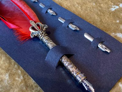 Scarlet Feather Antique Fountain Craft Supply Calligraphy Pen for RPG Games like Dungeons and Dragons and Pathfinder. DnD Gifts RPG Gift - Image 4