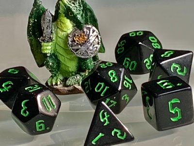 Underdark Green Polyhedral Dice for RPG Games like Dungeons and Dragons and Pathfinder. DnD Gifts RPG Gift