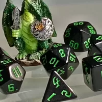 Underdark Green Polyhedral Dice for RPG Games like Dungeons and Dragons and Pathfinder. DnD Gifts RPG Gift