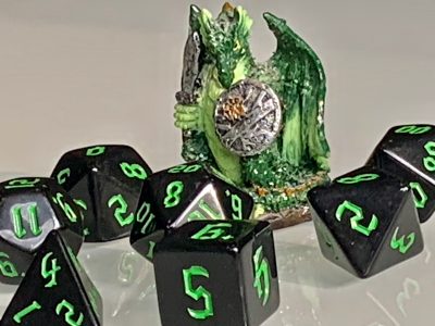 Underdark Green Polyhedral Dice for RPG Games like Dungeons and Dragons and Pathfinder. DnD Gifts RPG Gift - Image 2