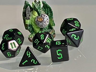 Underdark Green Polyhedral Dice for RPG Games like Dungeons and Dragons and Pathfinder. DnD Gifts RPG Gift - Image 3