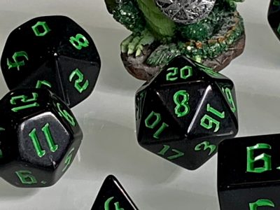 Underdark Green Polyhedral Dice for RPG Games like Dungeons and Dragons and Pathfinder. DnD Gifts RPG Gift - Image 5