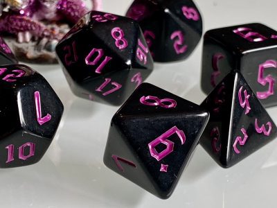 Underdark Pink Polyhedral Dice for RPG Games like Dungeons and Dragons and Pathfinder. DnD Gifts RPG Gift - Image 3