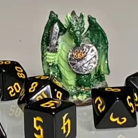 Underdark Yellow (Gold) Polyhedral Dice for RPG Games like Dungeons and Dragons and Pathfinder. DnD Gifts RPG Gift