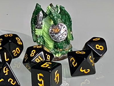 Underdark Yellow (Gold) Polyhedral Dice for RPG Games like Dungeons and Dragons and Pathfinder. DnD Gifts RPG Gift - Image 8
