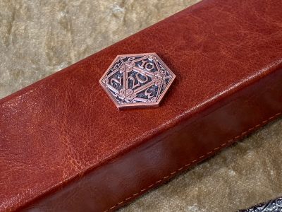Vegan D20 Crit Coin Dice Box Dice Vault, Dice Tray and Holder.