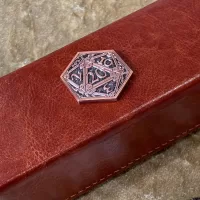 Vegan D20 Crit Coin Dice Box Dice Vault, Dice Tray and Holder.