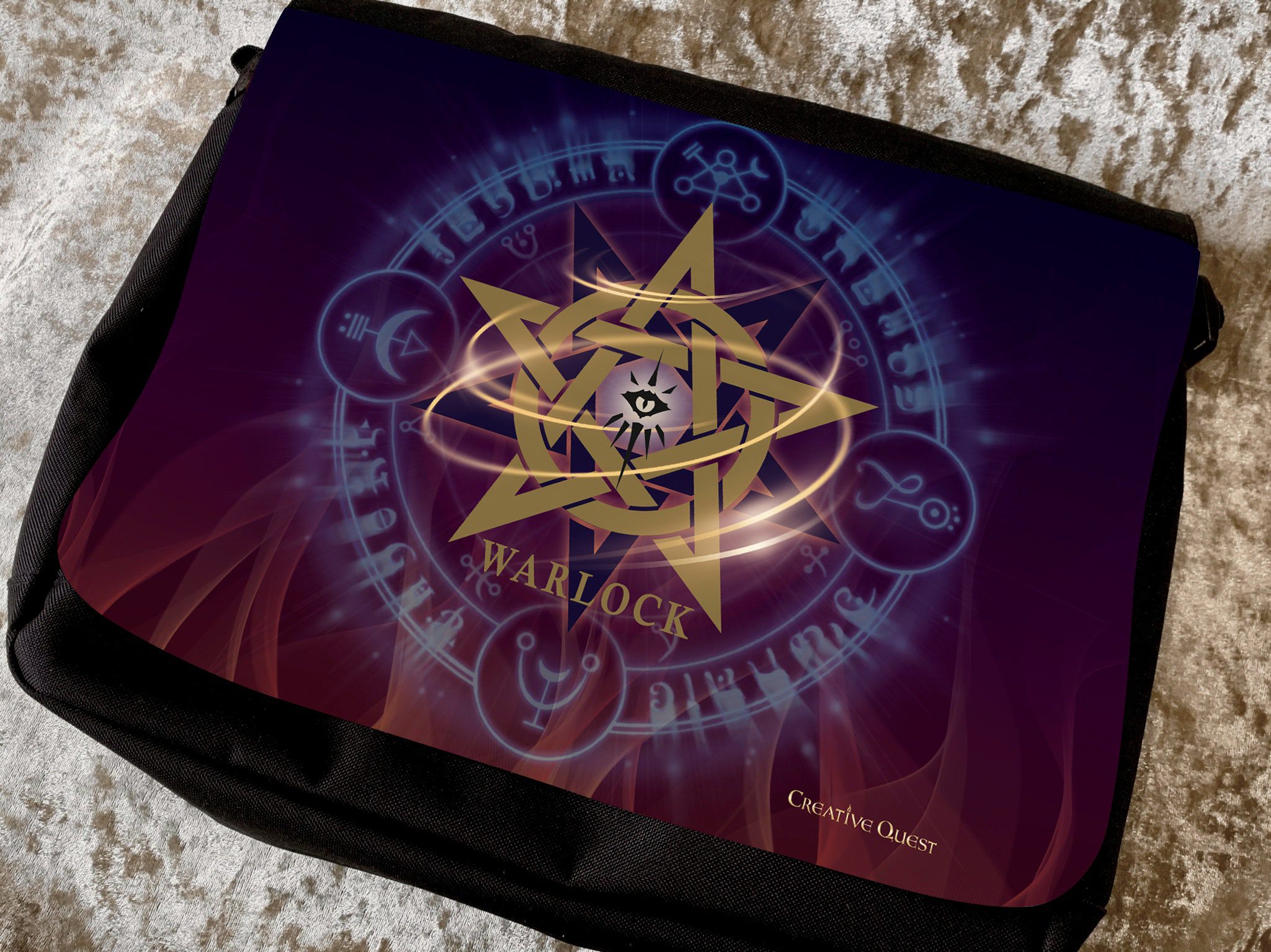 Warlock Messenger Bag Dungeons and Dragons. Fantasy rpg Bag LARGE Dnd