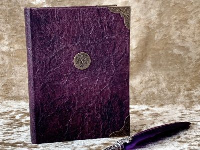 Witchcraft Tree of Life Notebook Journal Vegan Leather Look with Gold Shimmer Fantasy for Dnd and Pathfinder Notes