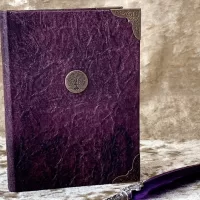 Witchcraft Tree of Life Notebook Journal Vegan Leather Look with Gold Shimmer Fantasy for Dnd and Pathfinder Notes