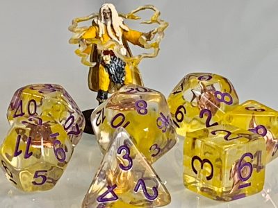 Empowered Sorcerer Class Polyhedral Dice for RPG Games like Dungeons and Dragons and Pathfinder. DnD Gifts