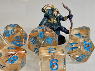 Sharp Shooter Ranger Class Polyhedral Dice for RPG Games like Dungeons and Dragons and Pathfinder. DnD Gifts