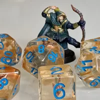 Sharp Shooter Ranger Class Polyhedral Dice for RPG Games like Dungeons and Dragons and Pathfinder. DnD Gifts