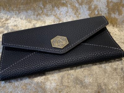 D20 Coin Black Vegan Leather Ladies Purse wallet Pathfinder, Dungeons and Dragons - Image 2