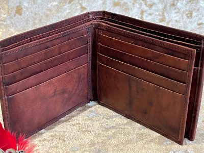 Vikings Valknut Mens Dark Brown Beautiful Nappa Leather Wallet With Coin Pouch DnD Gift for Dungeons and Dragons or Vikings gift - Image 4