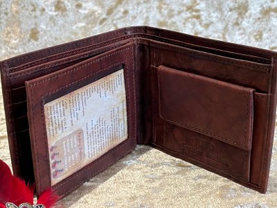 Vikings Valknut Mens Dark Brown Beautiful Nappa Leather Wallet With Coin Pouch DnD Gift for Dungeons and Dragons or Vikings gift - Image 5