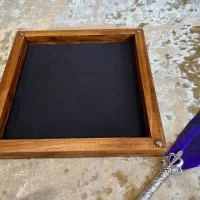 Dice Tray Dark Wood, Neoprene inlay, Dice Rolling Tray for Dungeons and Dragons. Wooden DM Gift for DnD