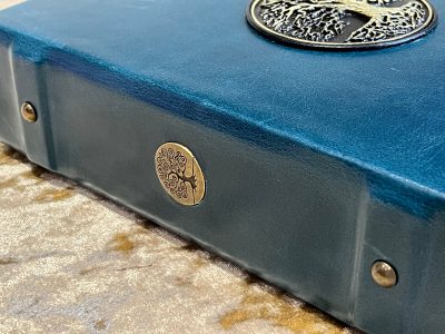 Leather A5 Tree of Life Notebook, Tome, Grimoire, Spell Book,  with Fantasy Embellishments and blank deckled parchment - Image 4