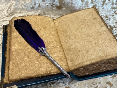 Leather A5 Tree of Life Notebook, Tome, Grimoire, Spell Book,  with Fantasy Embellishments and blank deckled parchment - Image 9