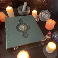 Leather Binder | Tome | Grimoire | Spell Book - A4 LARGE | Fantasy DnD | Witchcraft | blank with Deckled Parchment