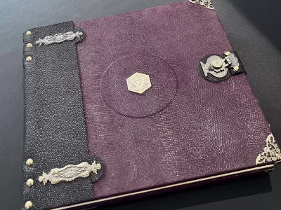 DM Screen Book Crit D20 Coin Story Book Genuine Leather Tome Dungeon Master DM Screen GM Screen Game Master Screen - Image 2