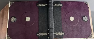 DM Screen Book Crit D20 Coin Story Book Genuine Leather Tome Dungeon Master DM Screen GM Screen Game Master Screen - Image 3