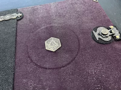 DM Screen Book Crit D20 Coin Story Book Genuine Leather Tome Dungeon Master DM Screen GM Screen Game Master Screen - Image 6