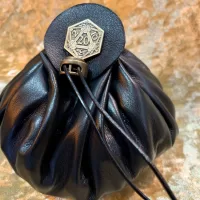 Dungeons and Dragons Large Genuine Real Luxury Leather Dice Bag DnD Dicebag Coin Pouch LARP Bag for DnD Gifts RPG Props larping Gift