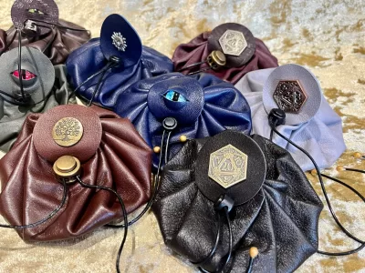 Mystery Leather Dice Bag Pouch for Dungeons and Dragons, RPG and Cosplay Larping Fantasy- REGULAR  one of a kind - Image 5