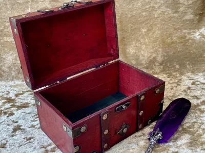 Fantasy tree of life triple Goddess Witchcraft Chest for Witch supplies herbs and crystals. Dungeons and Dragons magic chest - Image 4