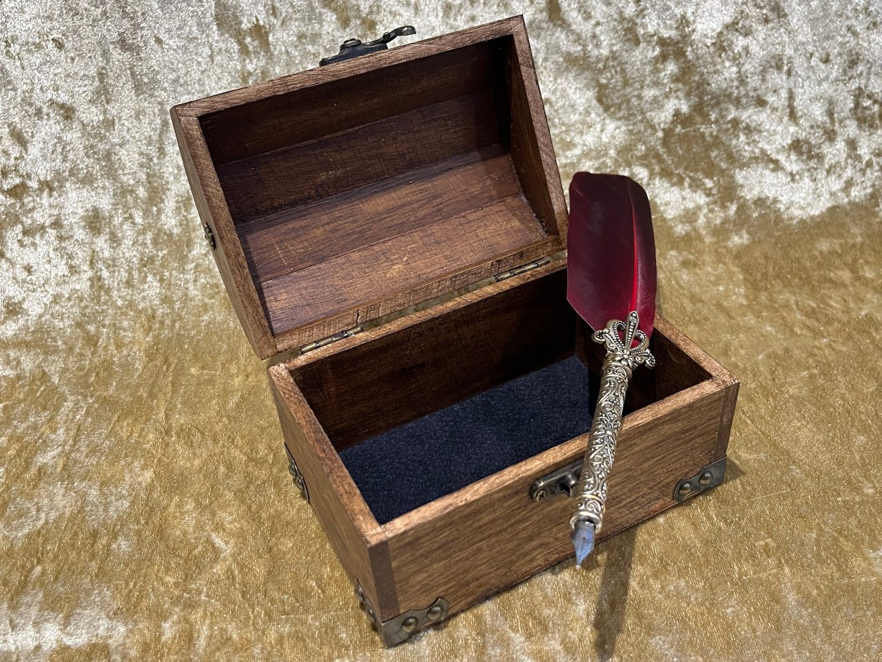 Fantasy Wooden DND Dice Chest and DnD Dice Box for Dungeons and Dragons