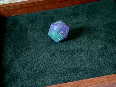 Grade B Solid Dark Wood Magnetic Close Dice Box, Dice Vault, Dice Tray and Holder for Dungeons and Dragons. DM Gift for DnD and Pathfinder. - Image 7