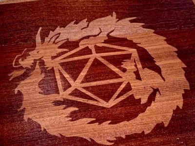 Grade B Solid Dark Wood Magnetic Close Dice Box, Dice Vault, Dice Tray and Holder for Dungeons and Dragons. DM Gift for DnD and Pathfinder. - Image 10