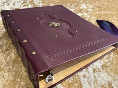 Leather Binder A4 Fantasy Bee D&D, RPG, Prop, Tome Book Grimoire, Witchcraft, Blank