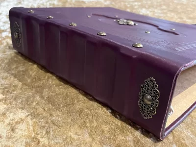 Leather Binder A4 Fantasy Bee D&D, RPG, Prop, Tome Book Grimoire, Witchcraft, Blank - Image 3