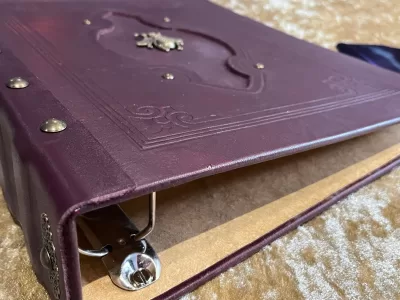 Leather Binder A4 Fantasy Bee D&D, RPG, Prop, Tome Book Grimoire, Witchcraft, Blank - Image 4