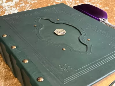 Leather Binder A4 Fantasy D20 Crit D&D, RPG, Prop, Weddings, Tome Book Grimoire, Witchcraft, Blank