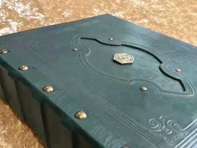 Leather Binder A4 Fantasy D20 Crit D&D, RPG, Prop, Weddings, Tome Book Grimoire, Witchcraft, Blank - Image 5