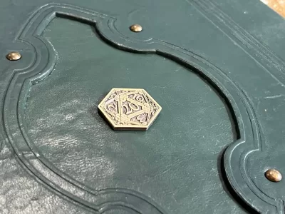 Leather Binder A4 Fantasy D20 Crit D&D, RPG, Prop, Weddings, Tome Book Grimoire, Witchcraft, Blank - Image 6