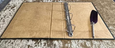 Leather Binder A4 Fantasy D20 Crit D&D, RPG, Prop, Weddings, Tome Book Grimoire, Witchcraft, Blank - Image 7