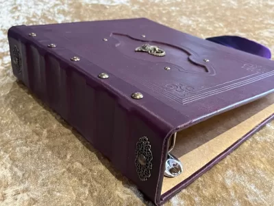 Leather Binder A4 Fantasy Dragon D&D, RPG, Prop, Tome Book Grimoire, Witchcraft, Blank - Image 3