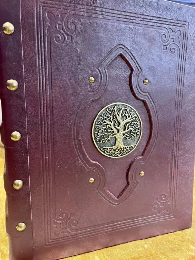 Leather Binder A4 Fantasy Tree of Life D&D, RPG, Prop, Weddings, Tome Book Grimoire, Witchcraft, Blank