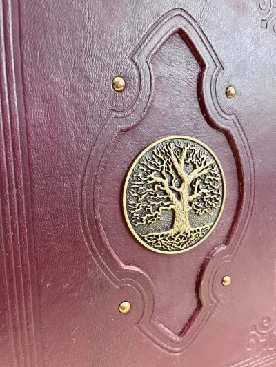 Leather Binder A4 Fantasy Tree of Life D&D, RPG, Prop, Weddings, Tome Book Grimoire, Witchcraft, Blank - Image 3